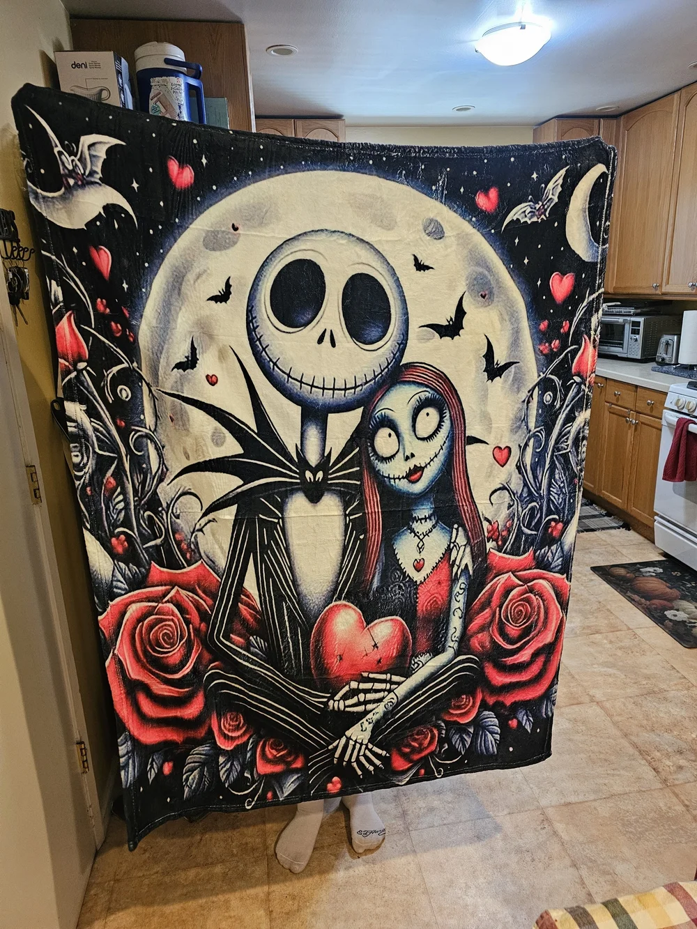 Nightmare Before Christmas Jack And Sally Throw Blanket